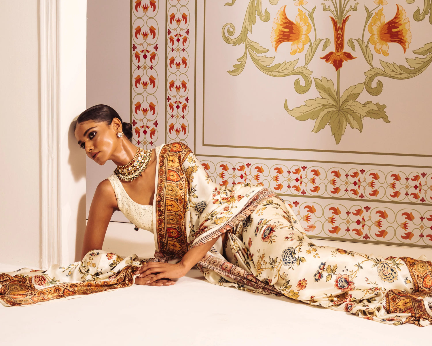 Designer Floral Sarees | Latest Floral Print Sarees