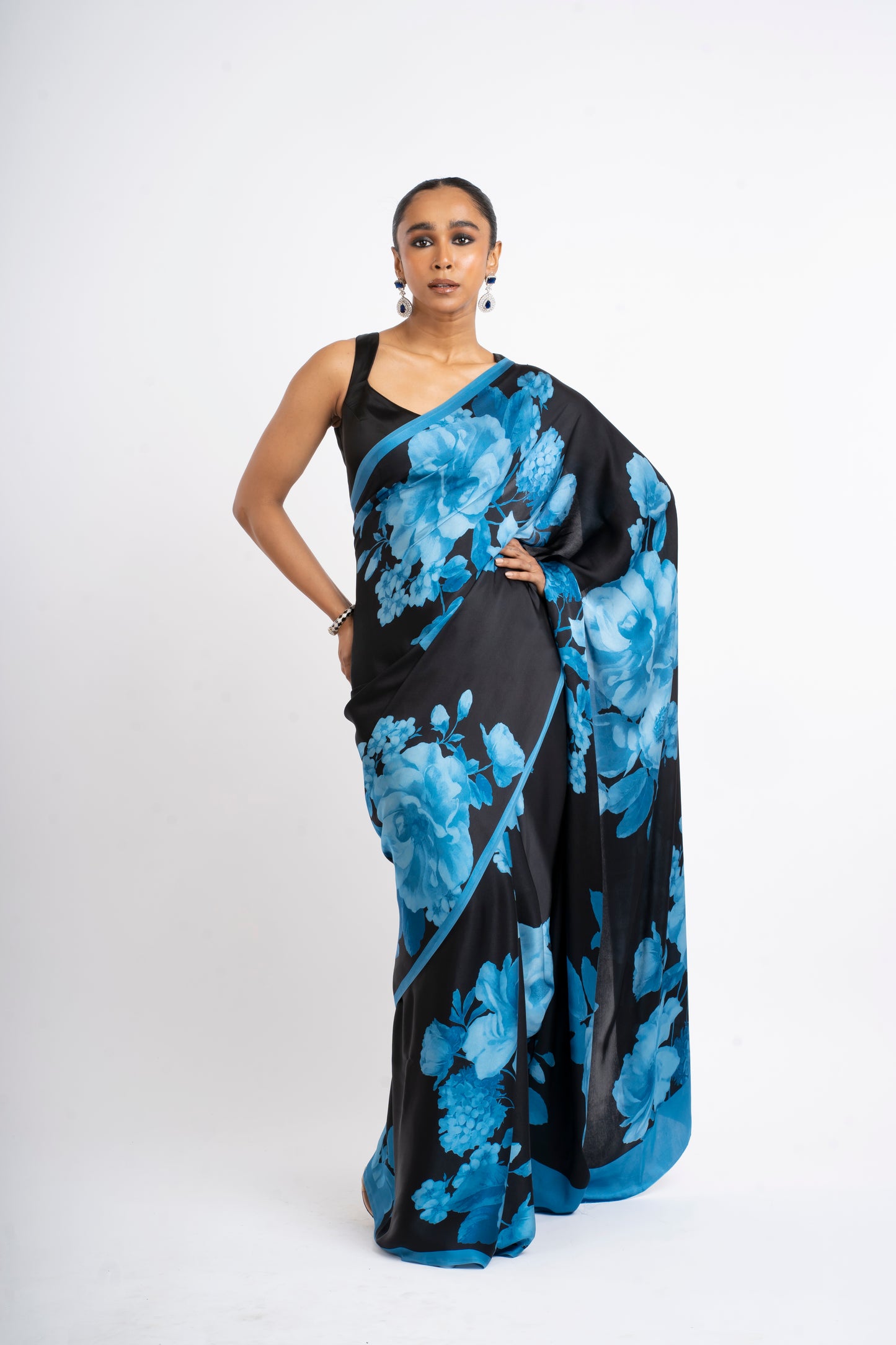 Ila Blue Georgette Saree