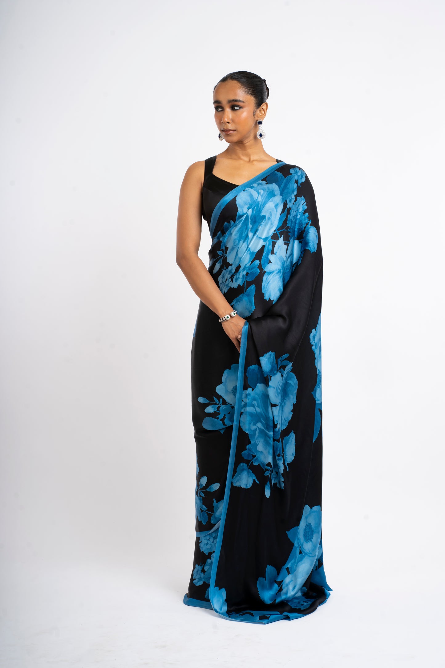 Ila Blue Georgette Saree