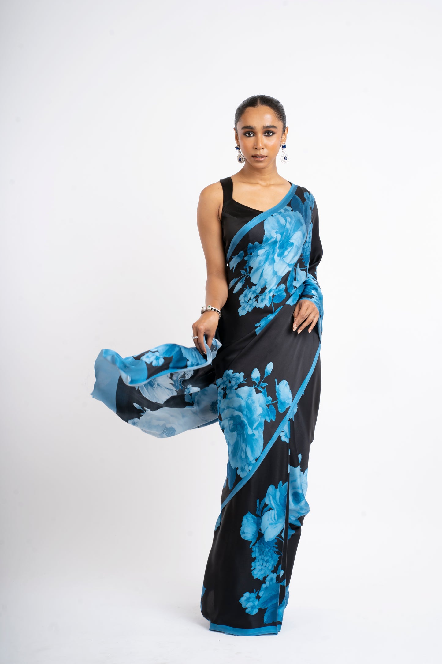 Ila Blue Georgette Saree