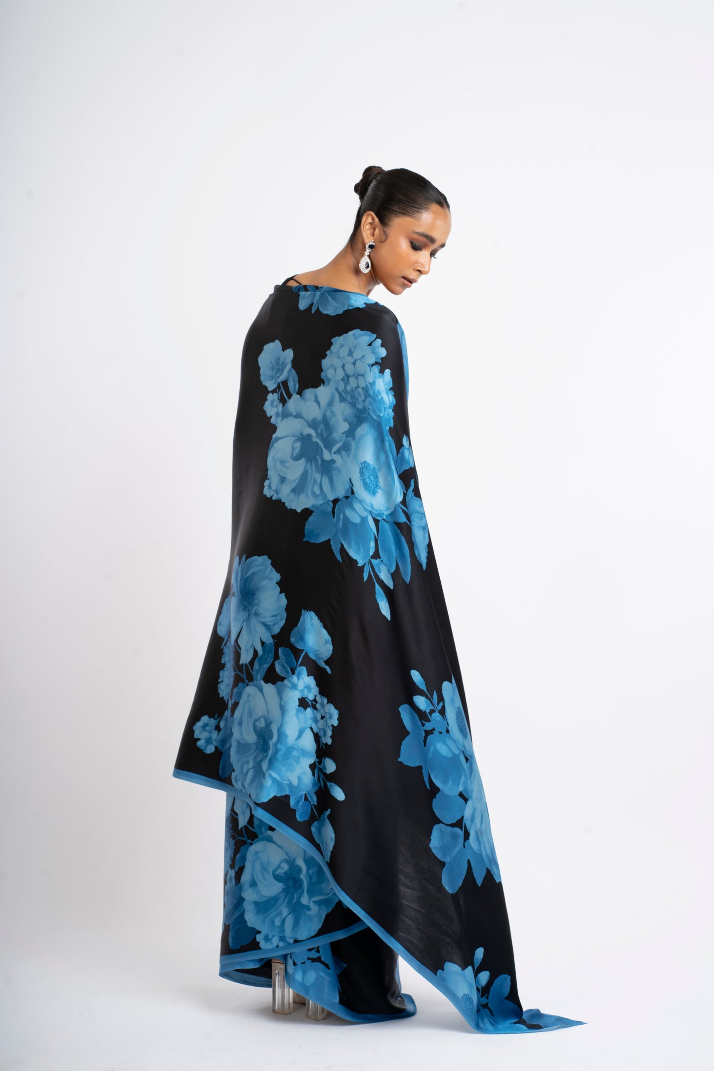 Ila Blue Georgette Saree