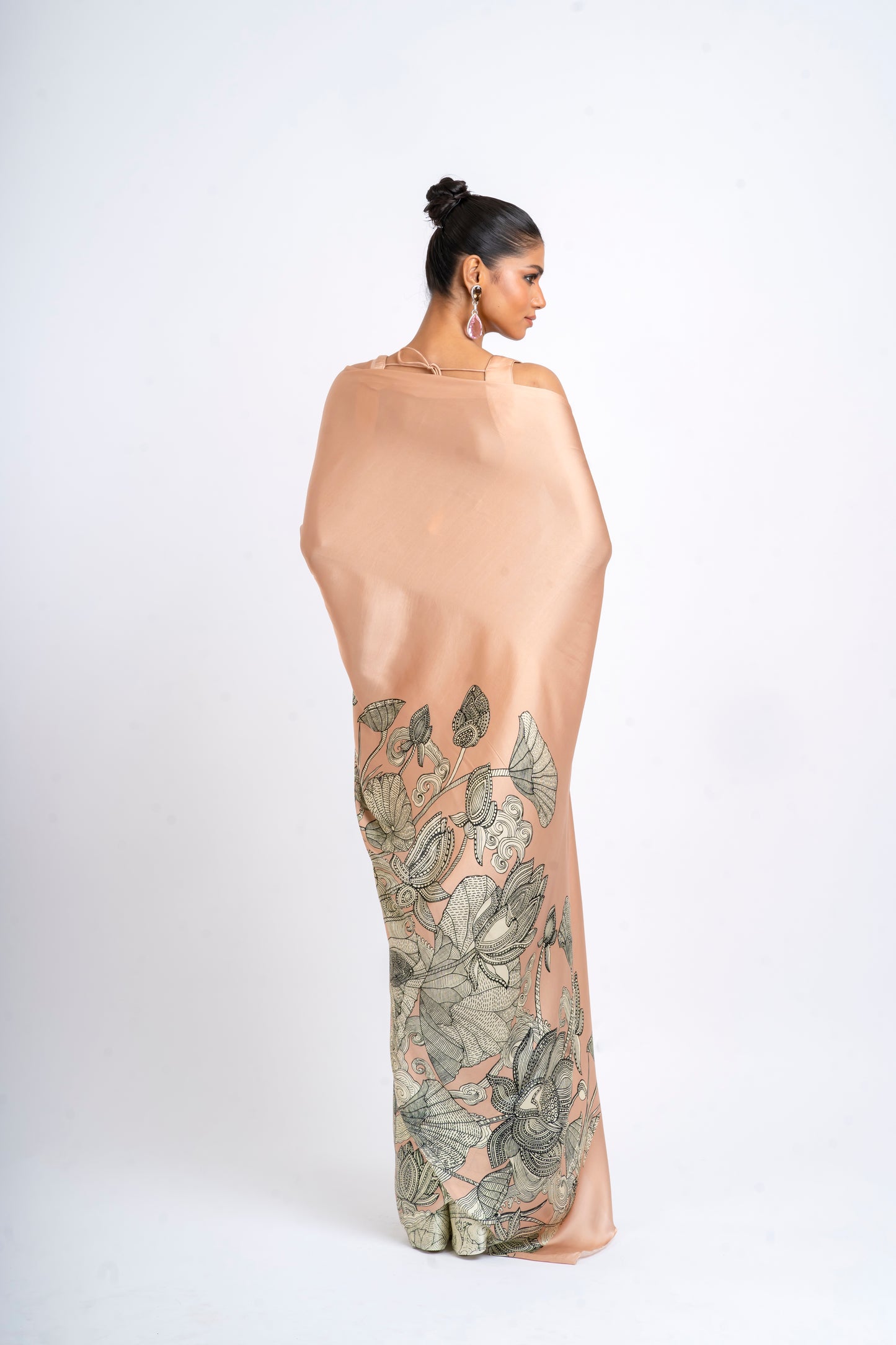 Maya Blossom Pink Georgette Saree
