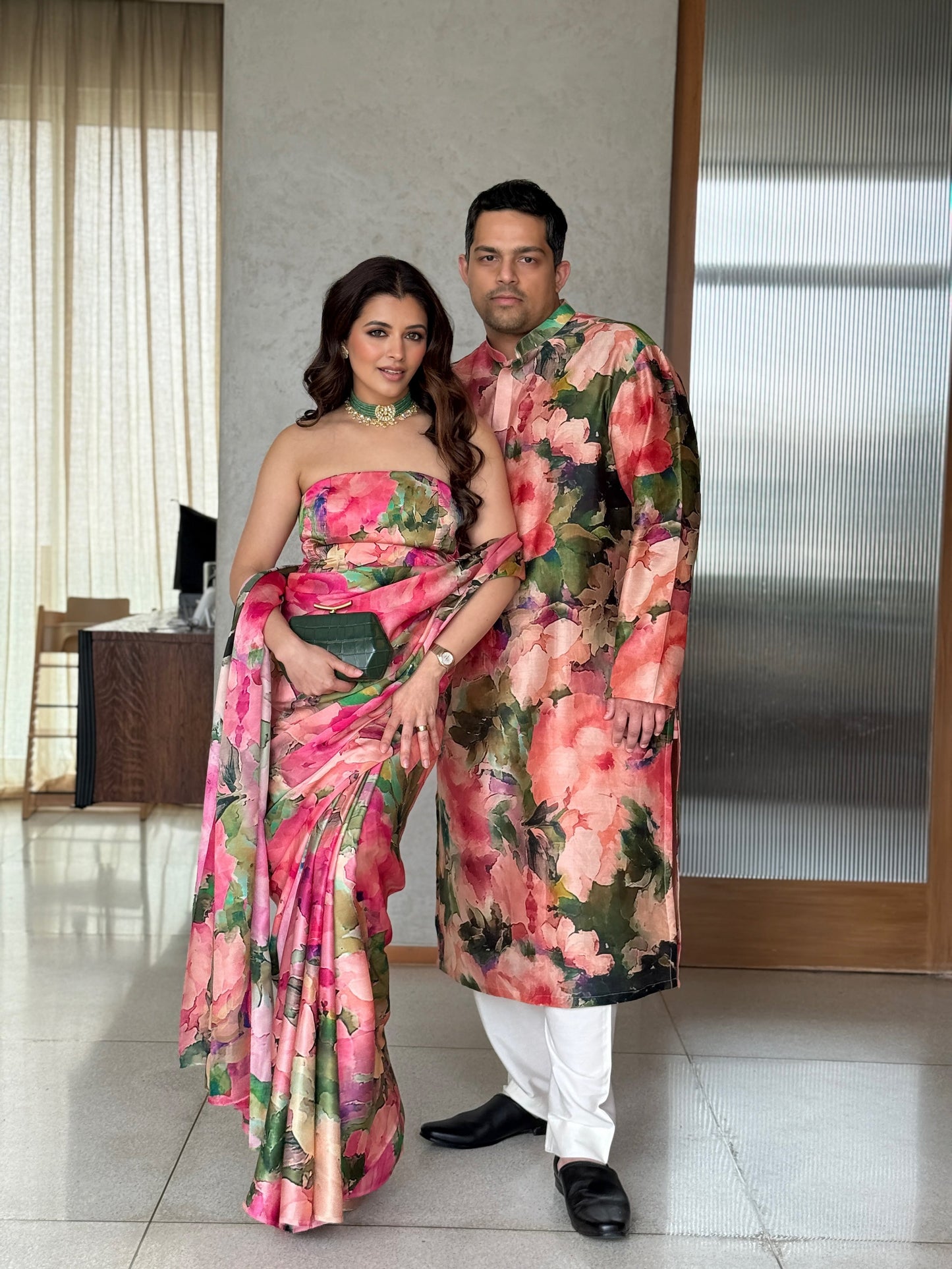Natasha Luthra in The Ruby Saree - Studio 113 Indian designer saree for women