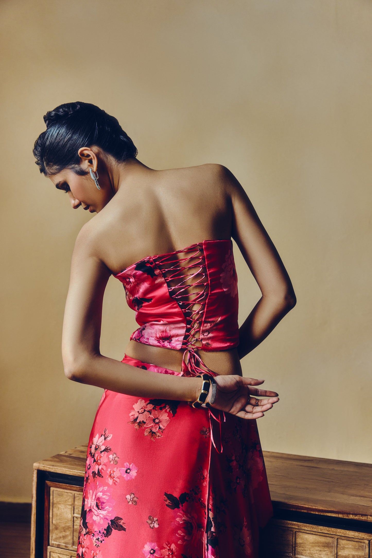 The Tina Corset in Fuschia - Studio 113 Indian designer saree for women