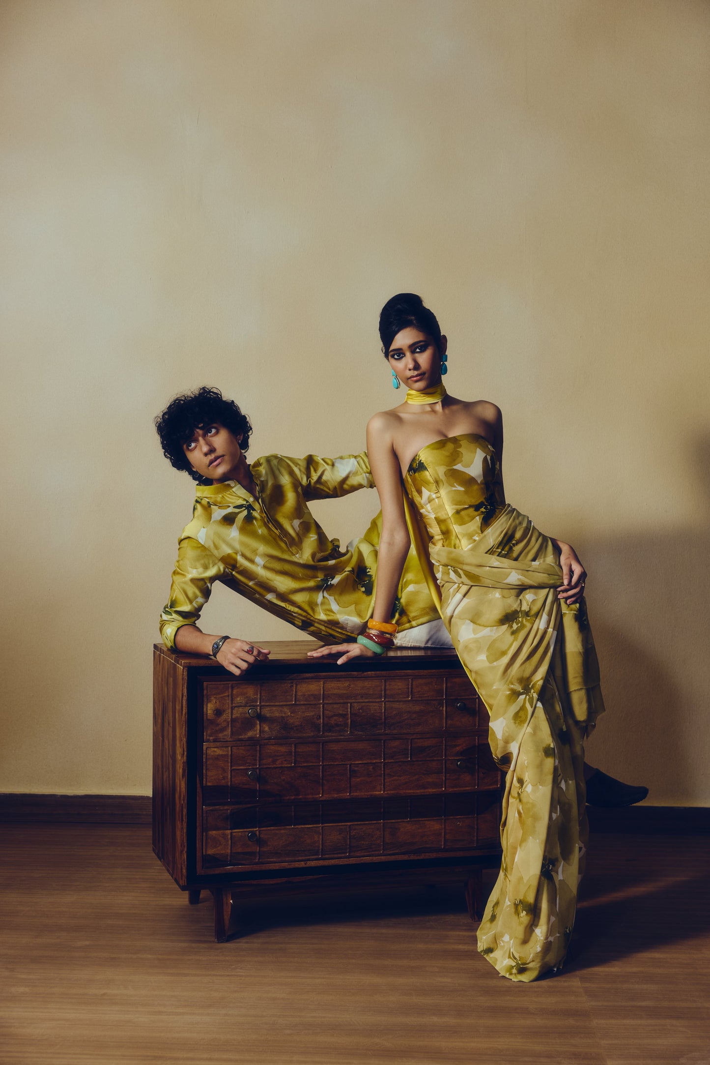 The Lara Corset in Lime - Studio 113 Indian designer saree for women