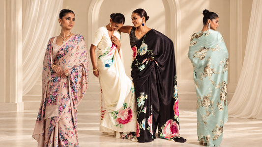 Big Floral Prints vs Small Floral Prints: Which Saree Should You Choose
