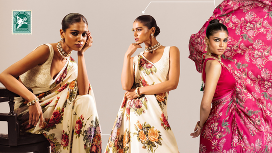 What to Wear to a Garden Party? Try These Floral Designer Sarees