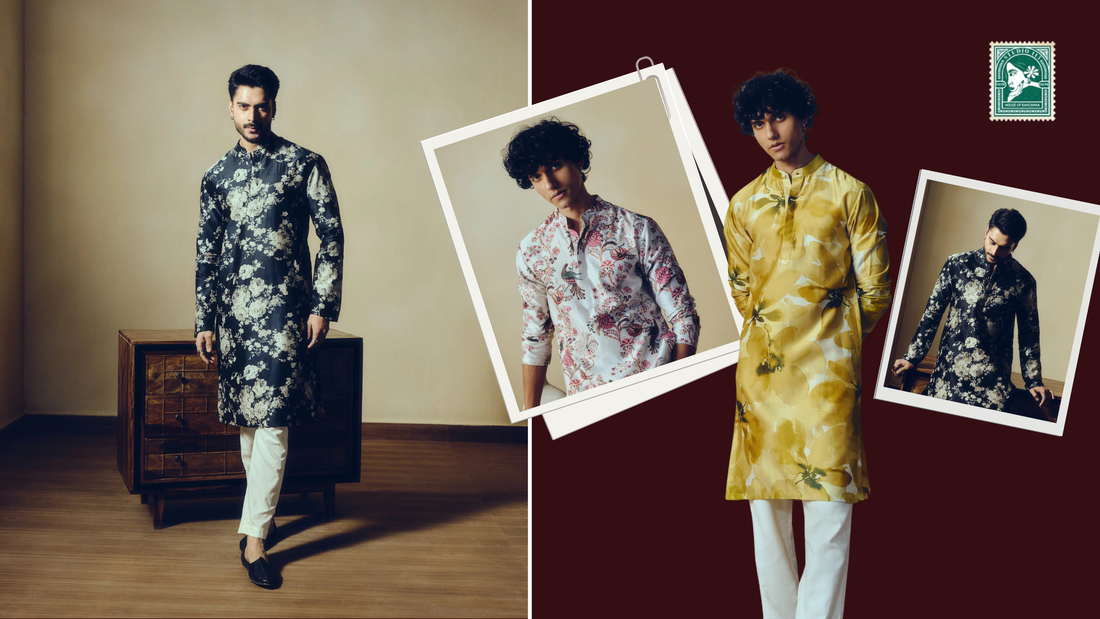 Floral Print Kurta for Men vs Geometric Print: Which Suits You?