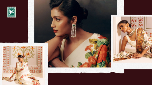 A Guide To Dressing Up with A Floral Print Georgette Saree