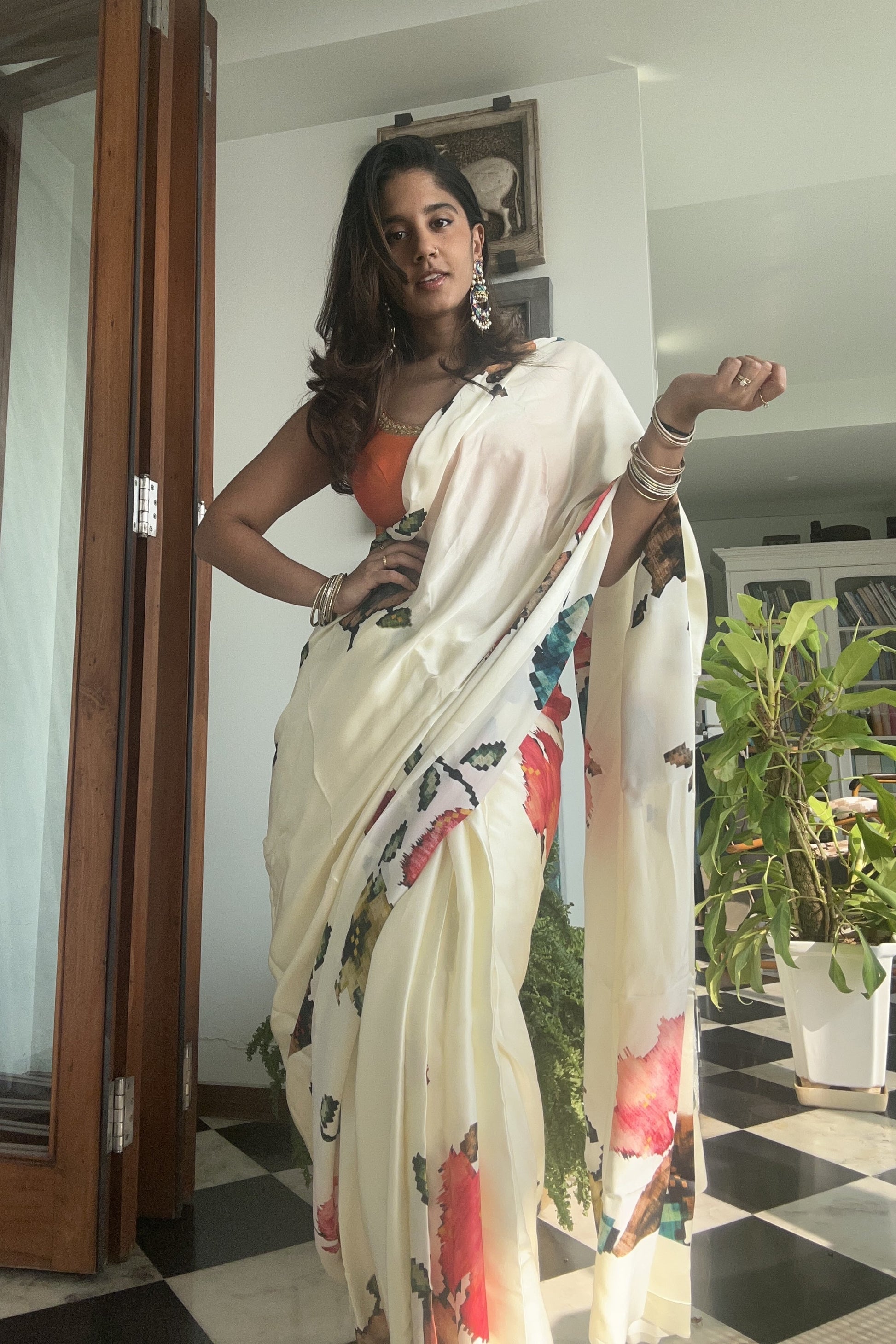 Tanya Sharma in The Zeba Saree - Studio 113 Indian designer saree for women