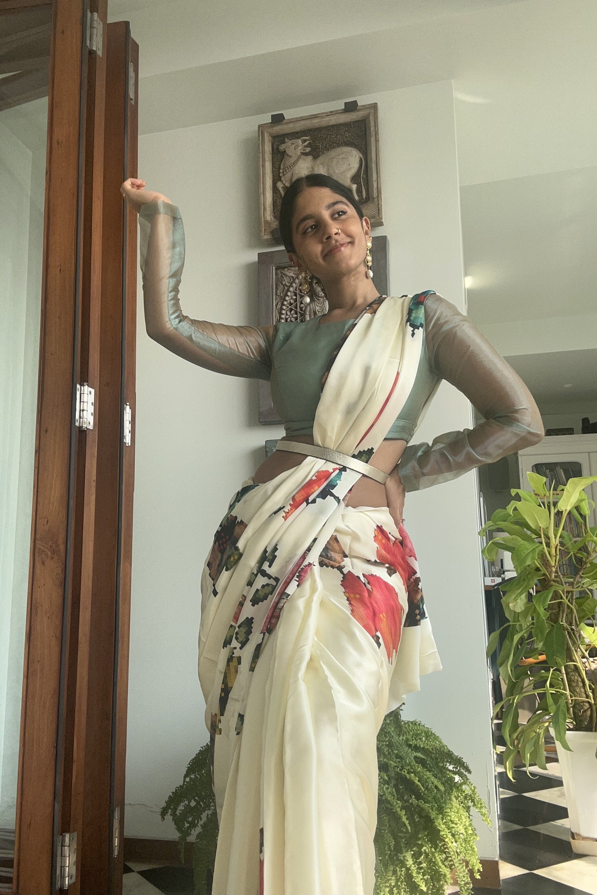 Tanya Sharma in The Zeba Saree - Studio 113 Indian designer saree for women