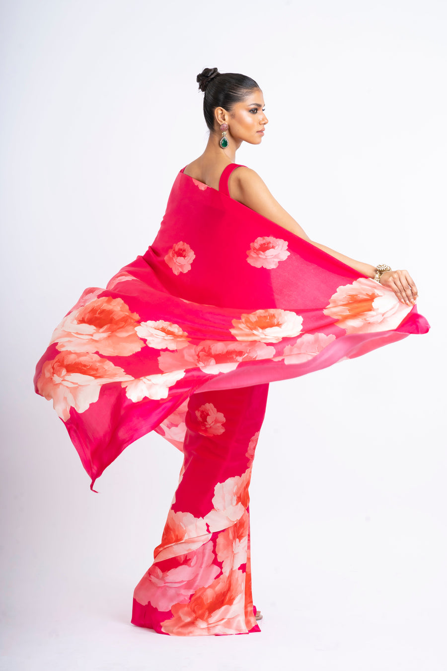 Roma Rani Buy Roma Rani Pink Saree | Chiffon Sarees Online at Studio 113