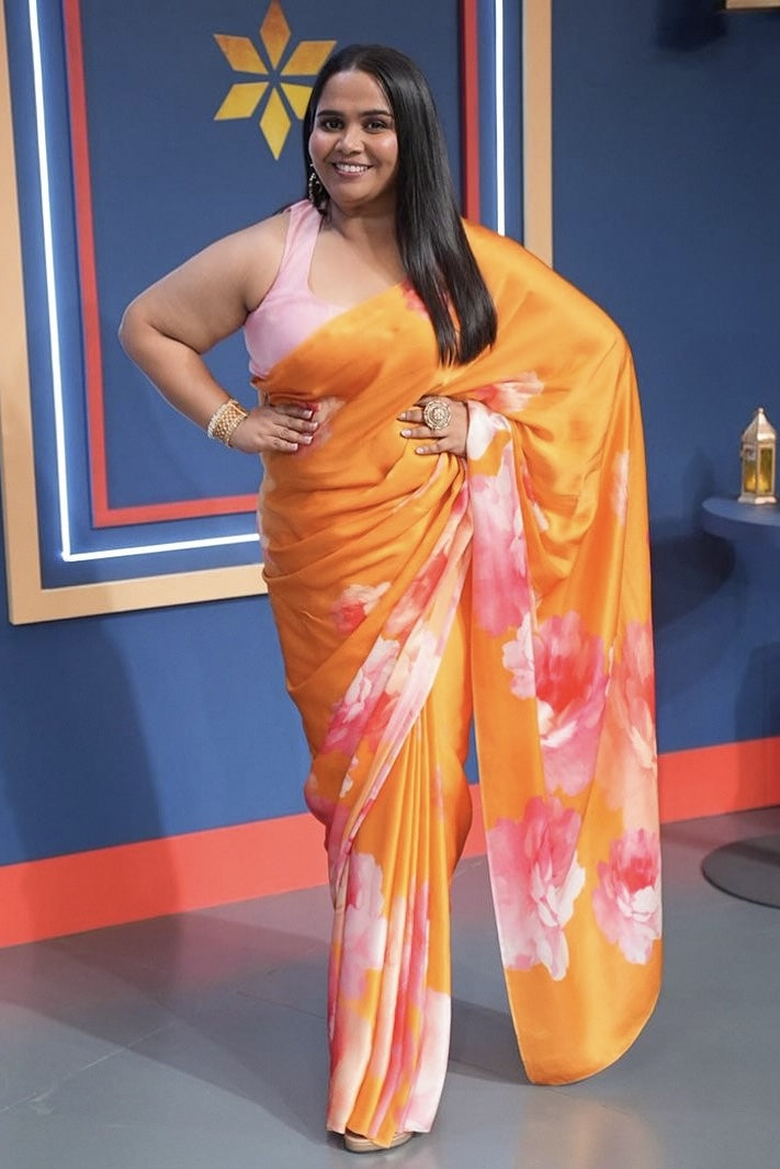 Sumukhi Suresh in The Roma Saree - Studio 113 Indian designer saree for women