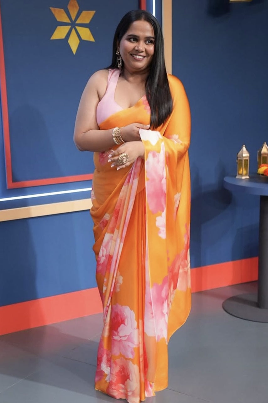 Sumukhi Suresh in The Roma Saree - Studio 113 Indian designer saree for women