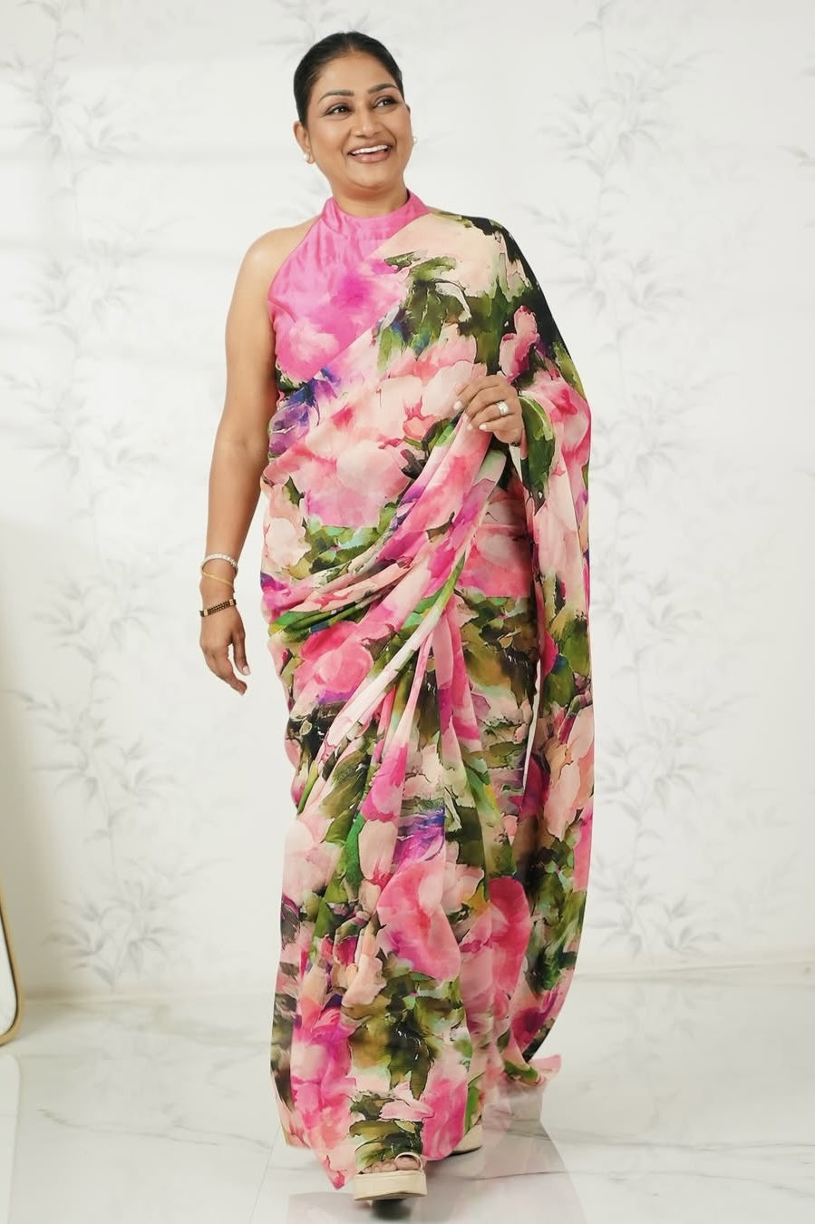 Dolly Jain in The Ruby Saree - Studio 113 Indian designer saree for women