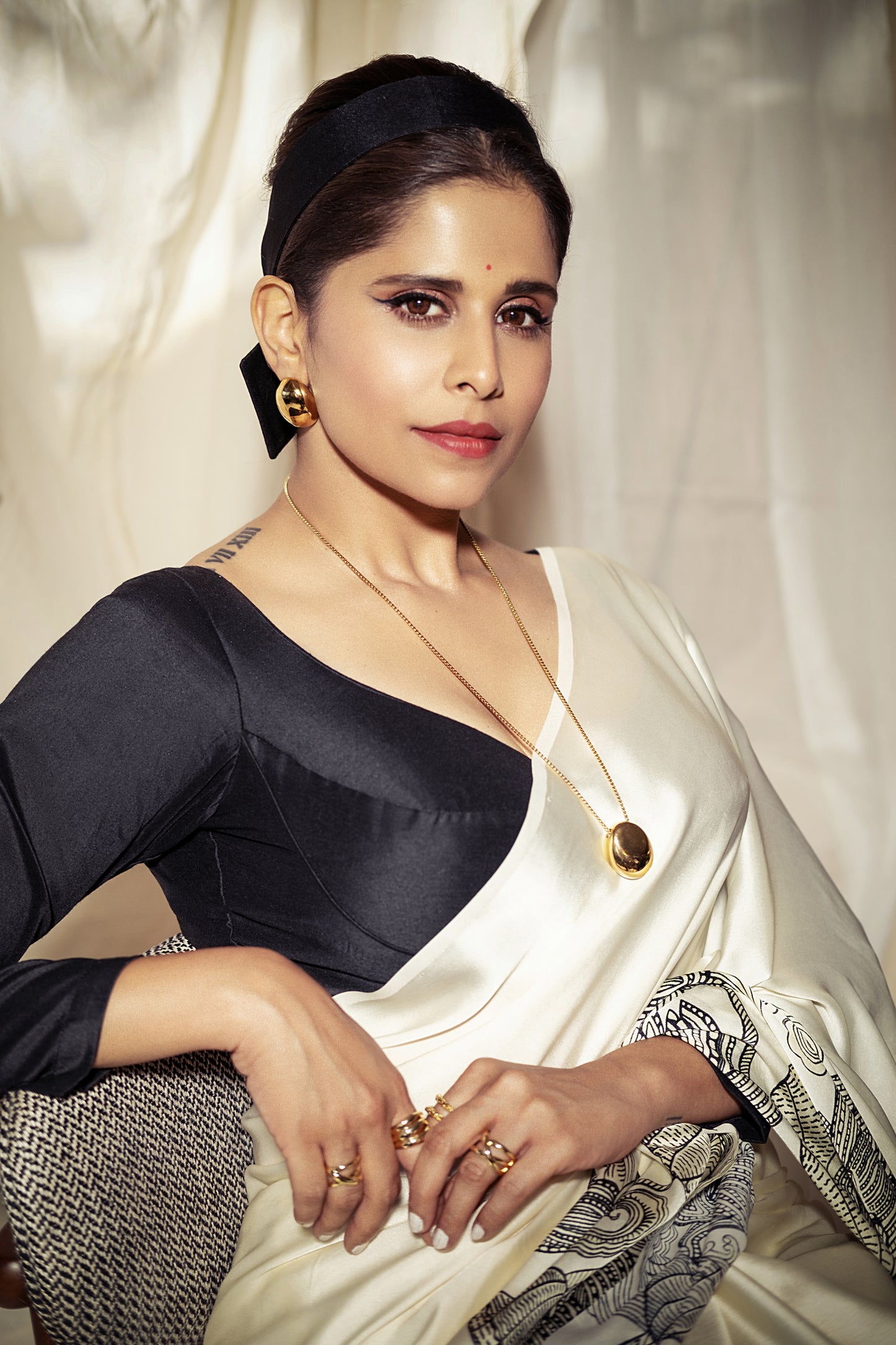 Sai Tamhankar in The Maya Satin Silk Saree