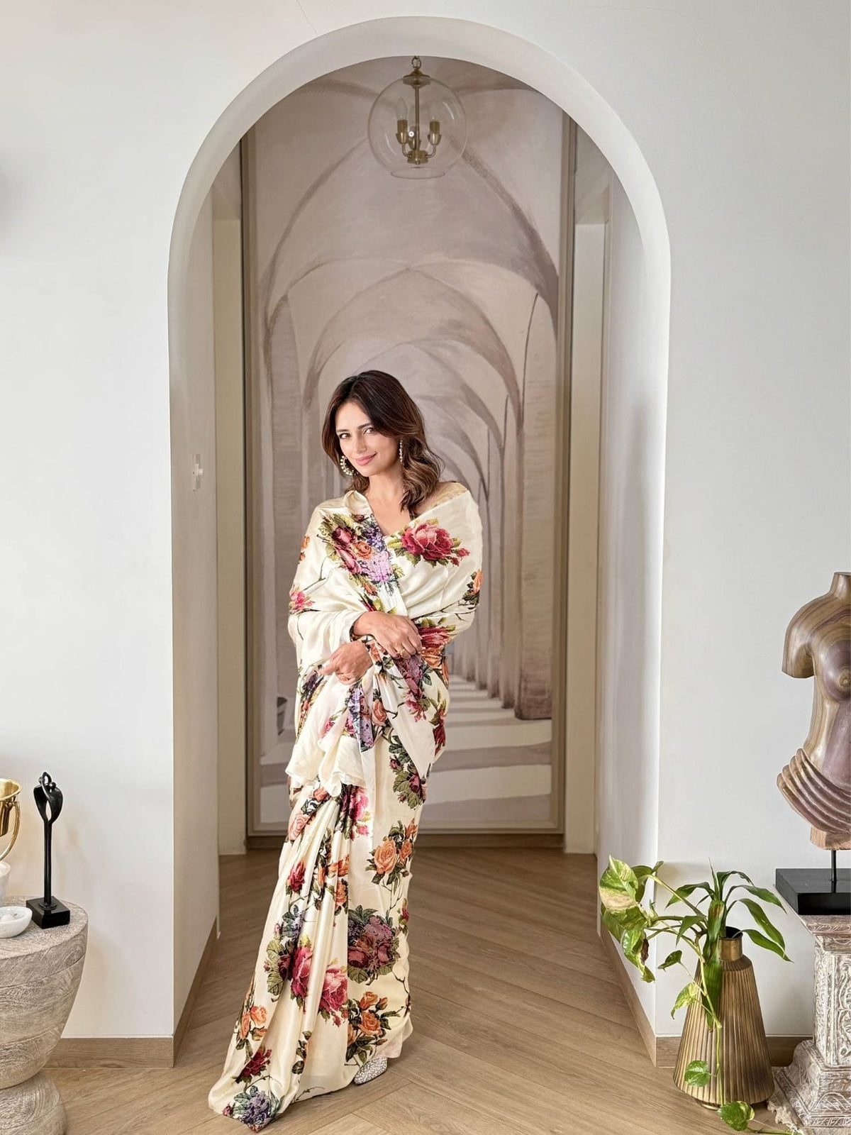 Roshni Chopra in Studio 113 Mona Satin Silk Saree