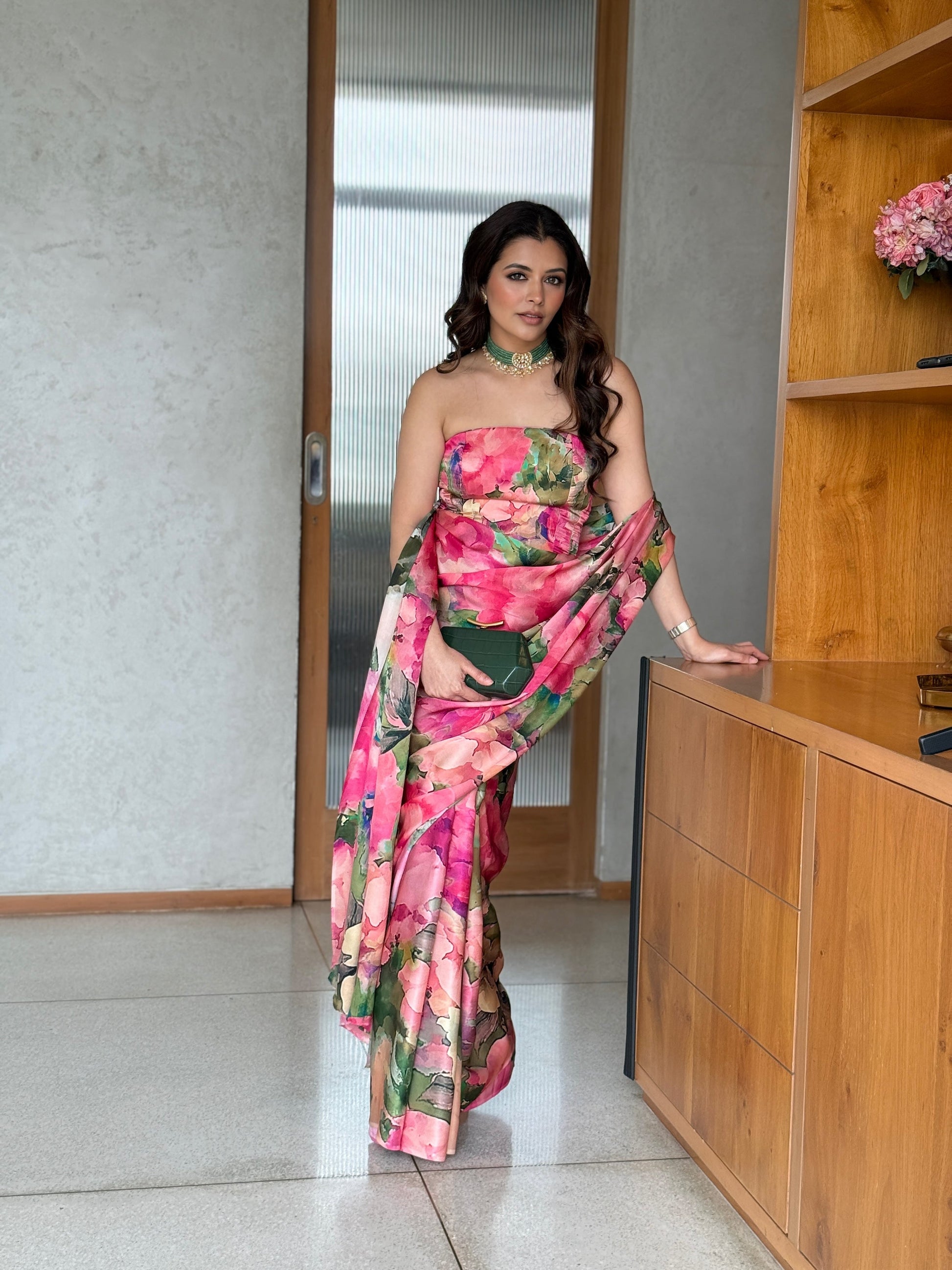 Natasha Luthra in The Ruby Saree - Studio 113 Indian designer saree for women