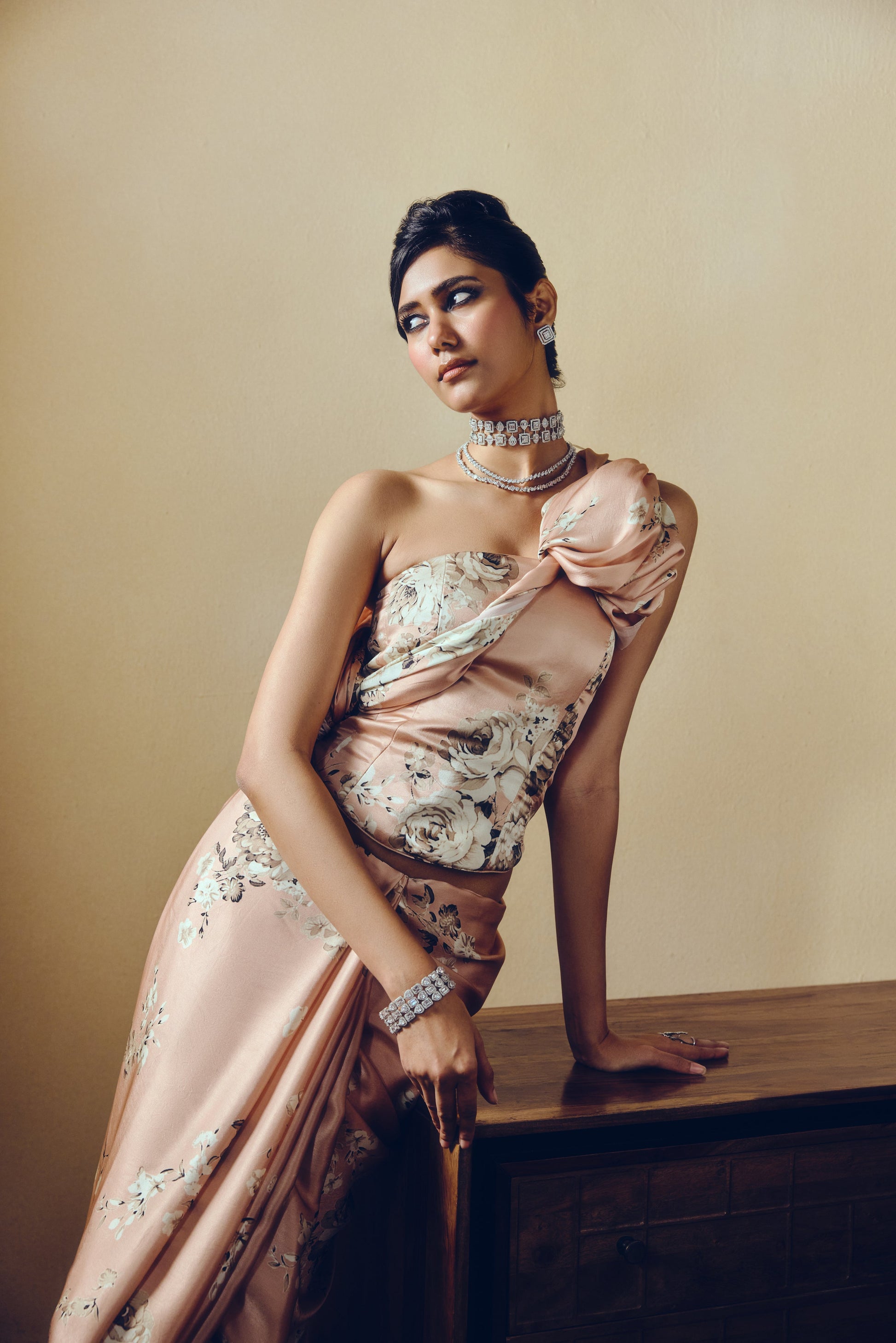 The Tara Corset in Blossom Pink - Studio 113 Indian designer saree for women