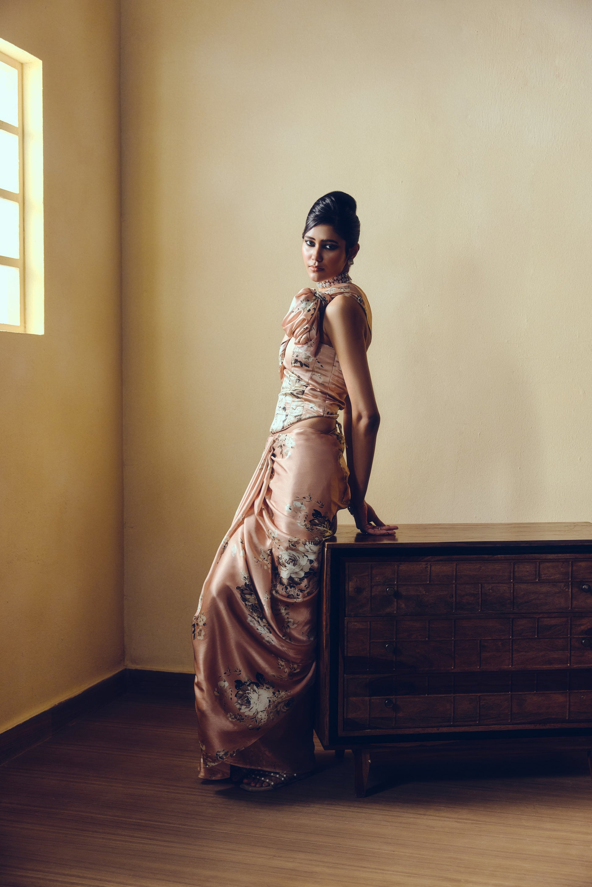 The Tara Corset in Blossom Pink - Studio 113 Indian designer saree for women