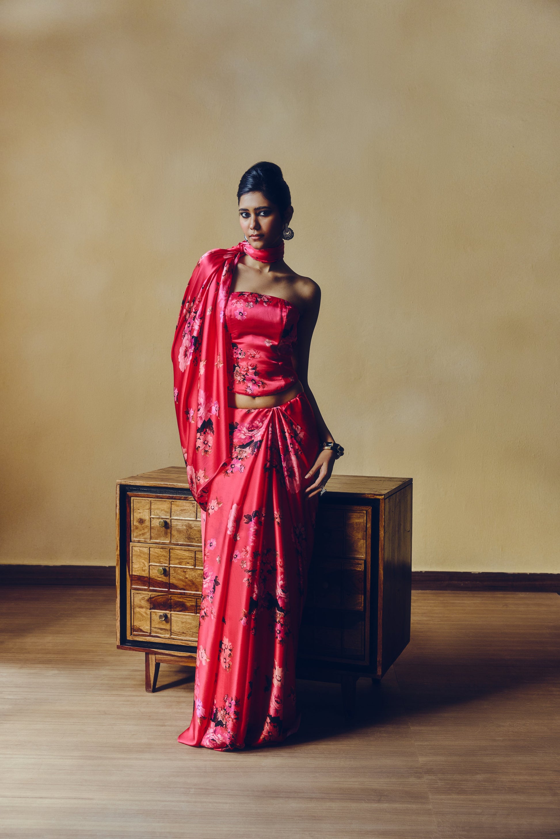 The Tina Corset in Fuschia - Studio 113 Indian designer saree for women