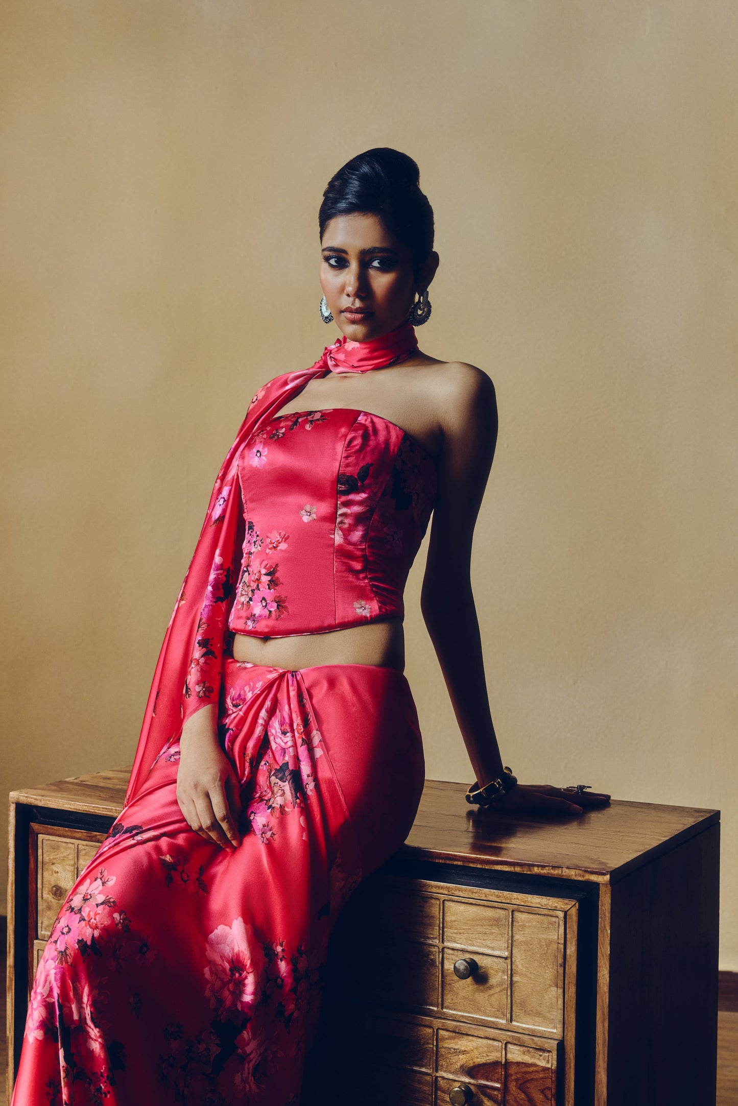 The Tina Corset in Fuschia - Studio 113 Indian designer saree for women