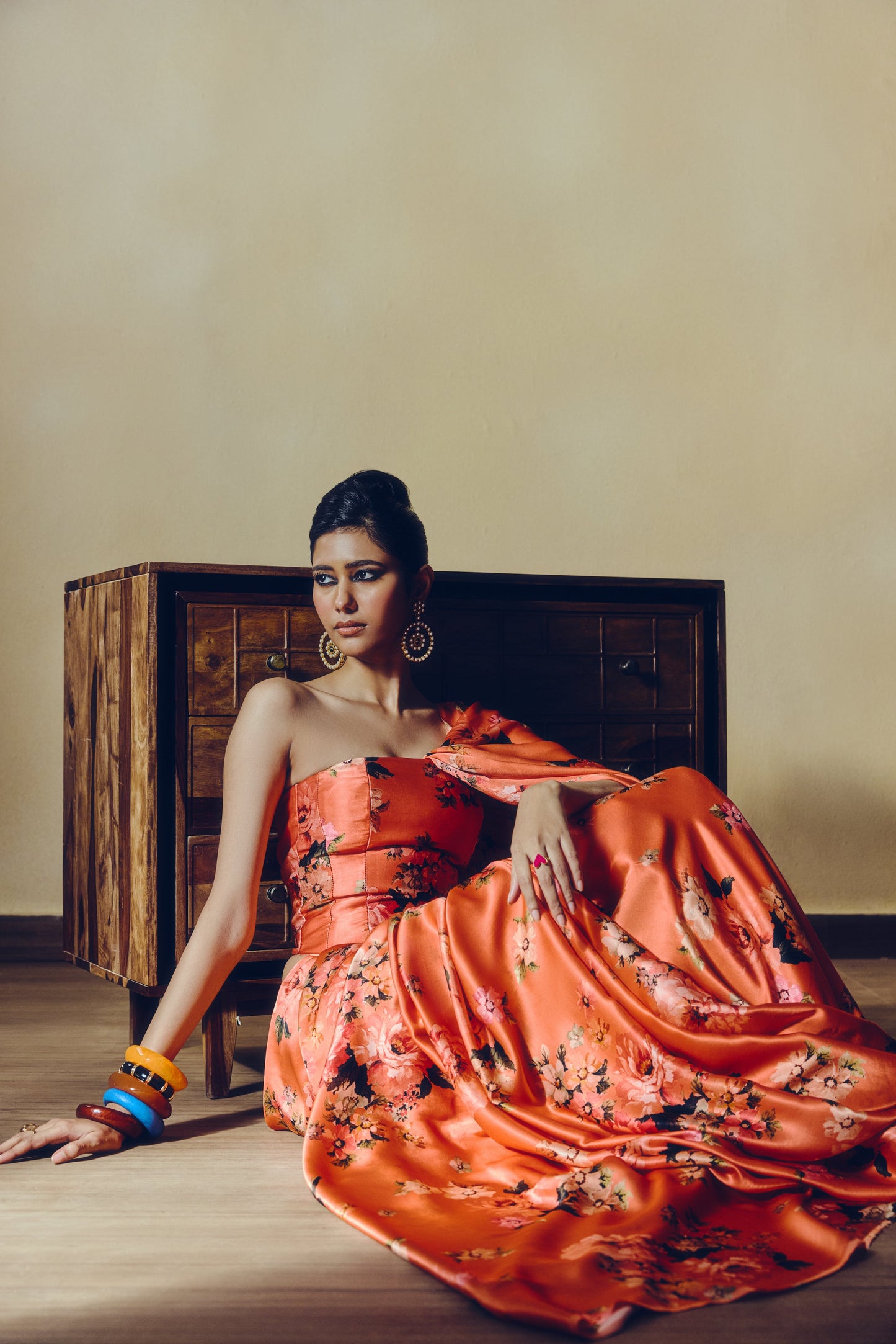 The Tina Corset in Burnt Sienna - Studio 113 Indian designer saree for women