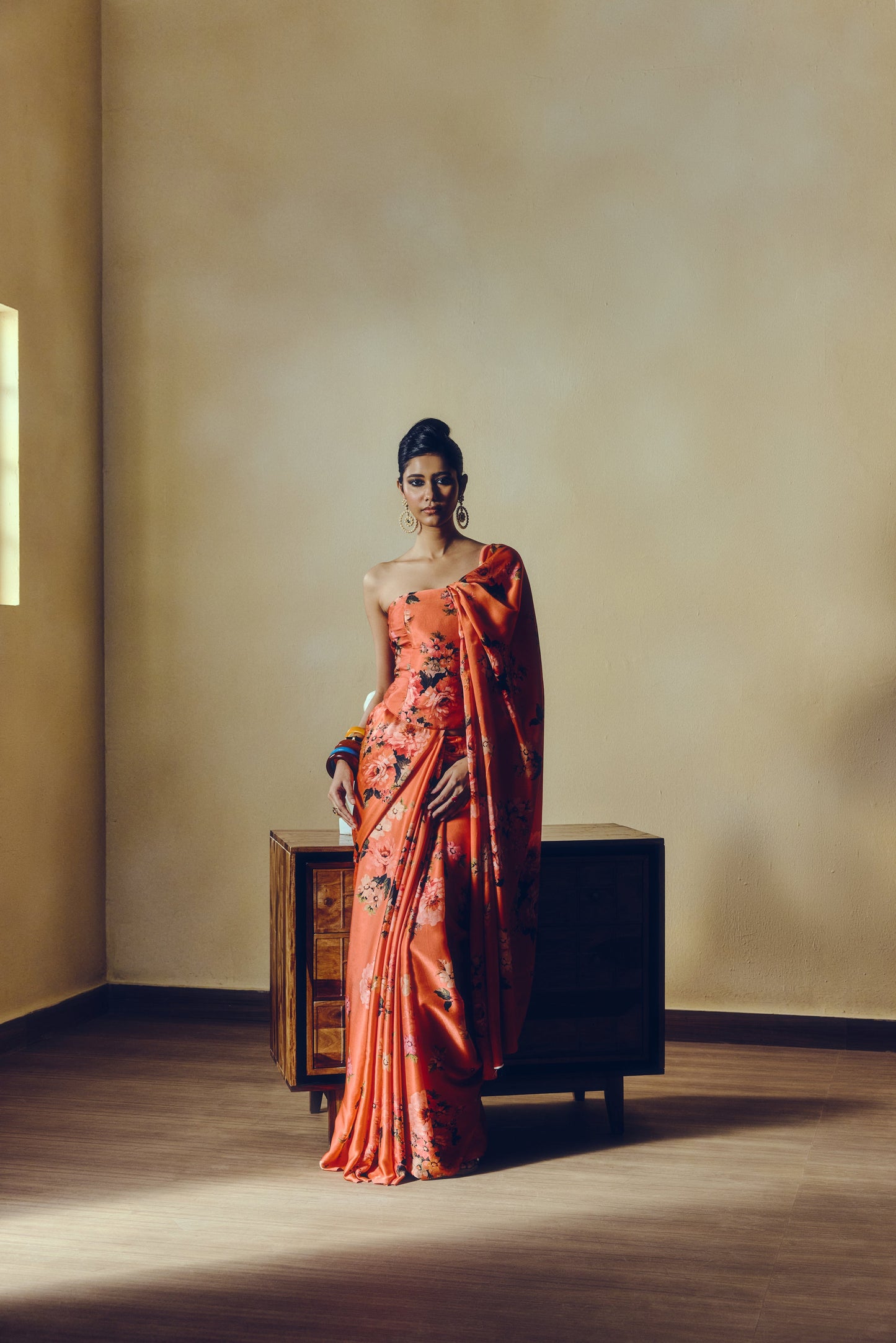 The Tina Corset in Burnt Sienna - Studio 113 Indian designer saree for women