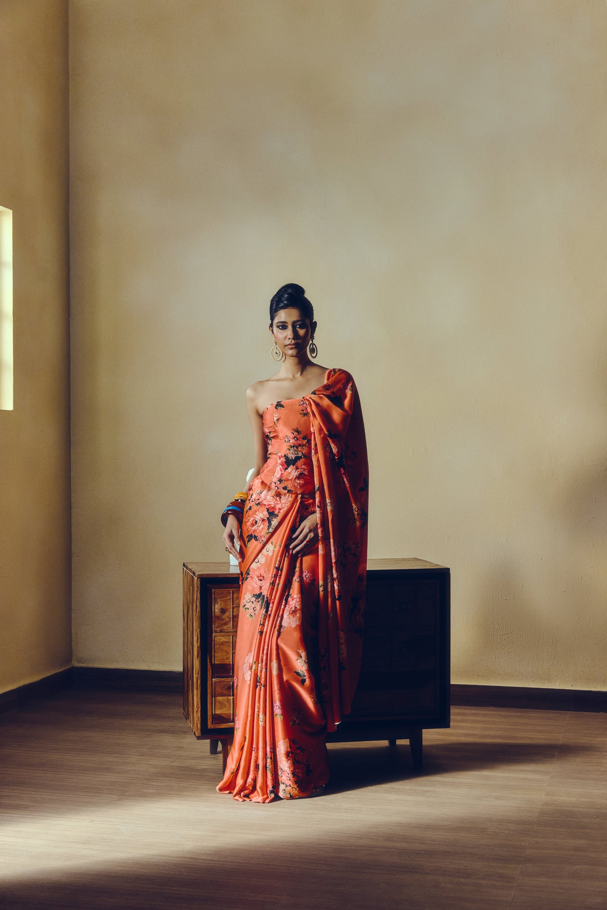 The Tina Corset in Burnt Sienna - Studio 113 Indian designer saree for women