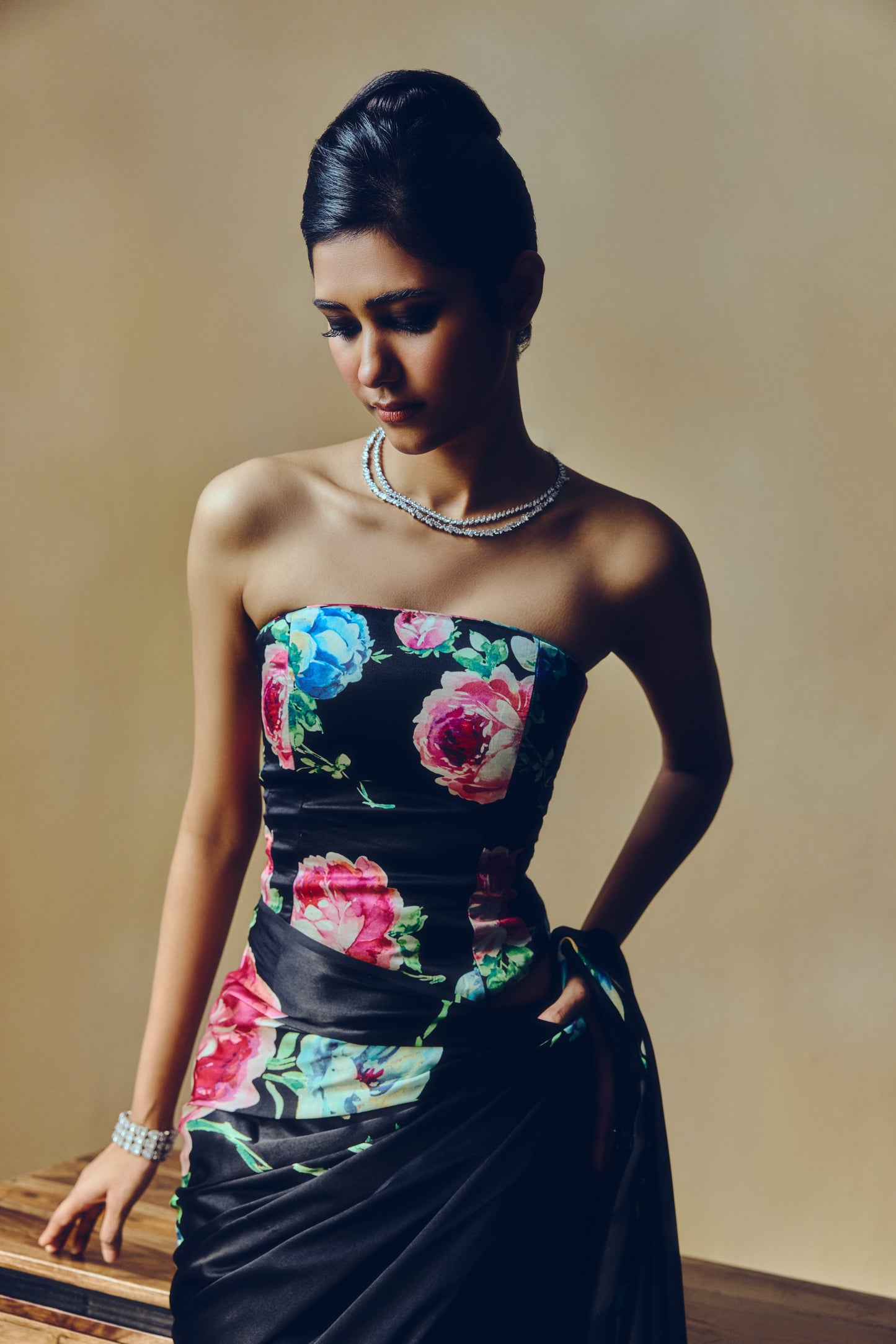 The Shyla Corset in Black - Studio 113 Indian designer saree for women