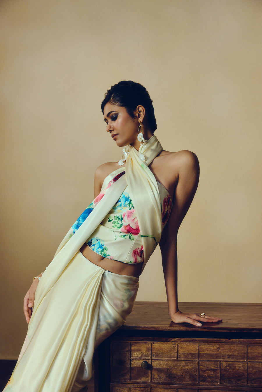 The Shyla Corset in White - Studio 113 Indian designer saree for women