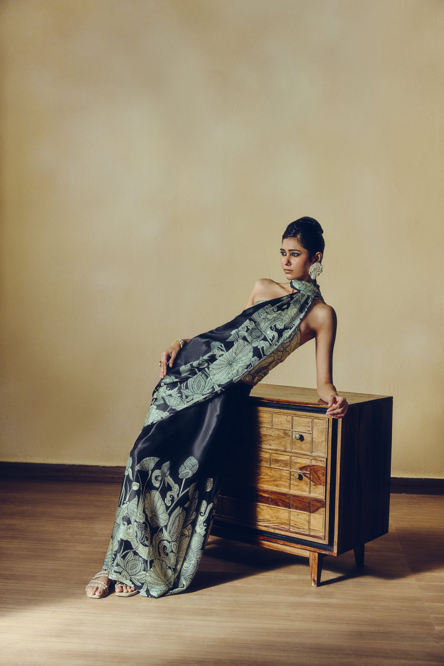 The Maya Corset in Black - Studio 113 Indian designer saree for women