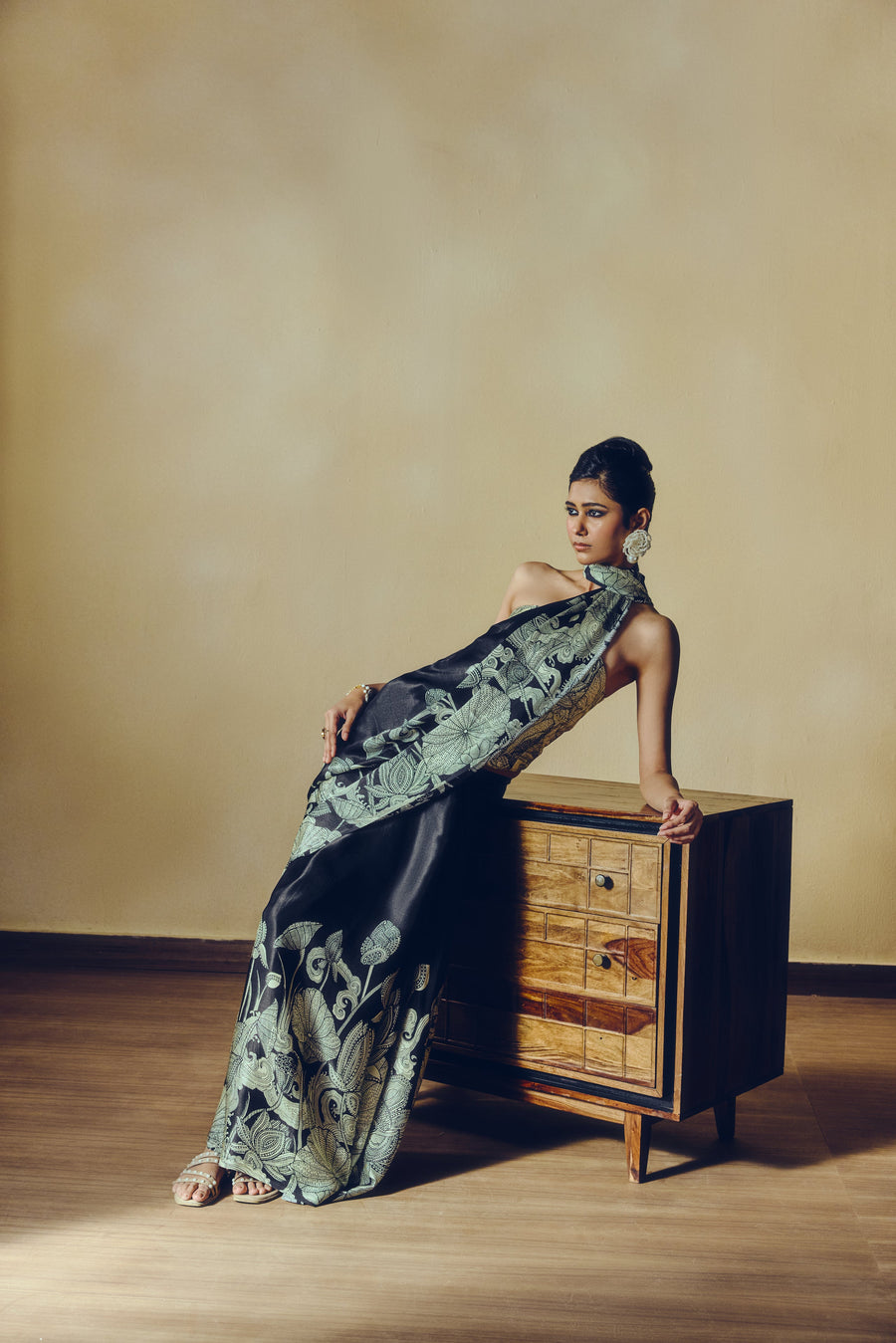 The Maya Corset in Black - Studio 113 Indian designer saree for women