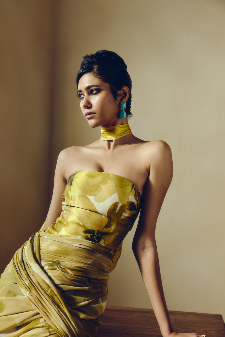 The Lara Corset in Lime - Studio 113 Indian designer saree for women