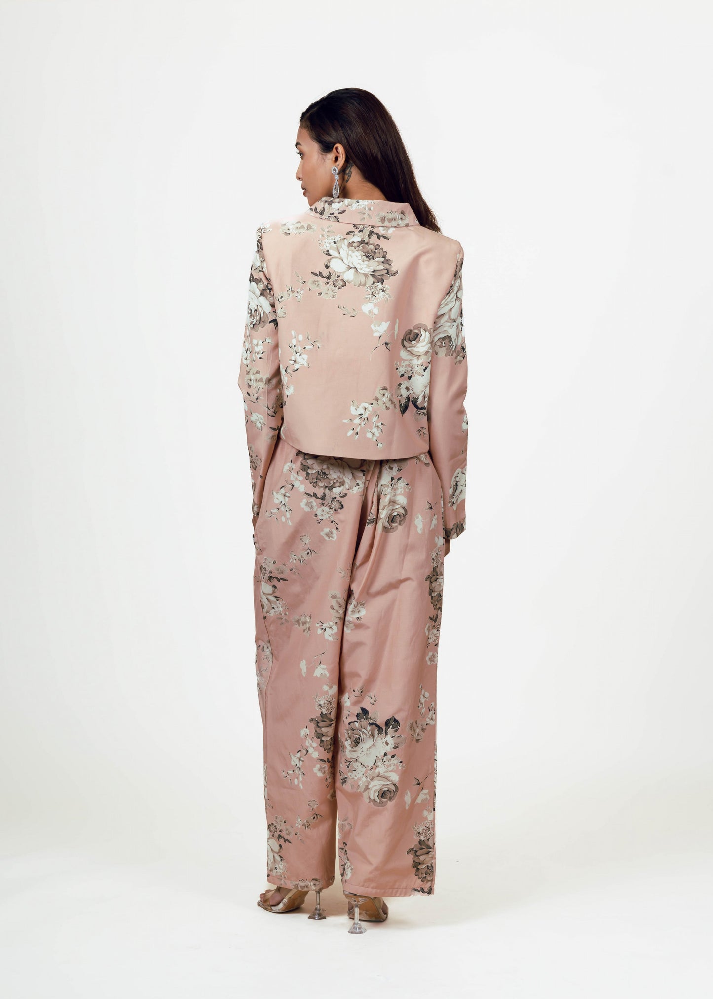 Tara Blossom Pink Jacket and Trousers Co-ord Set