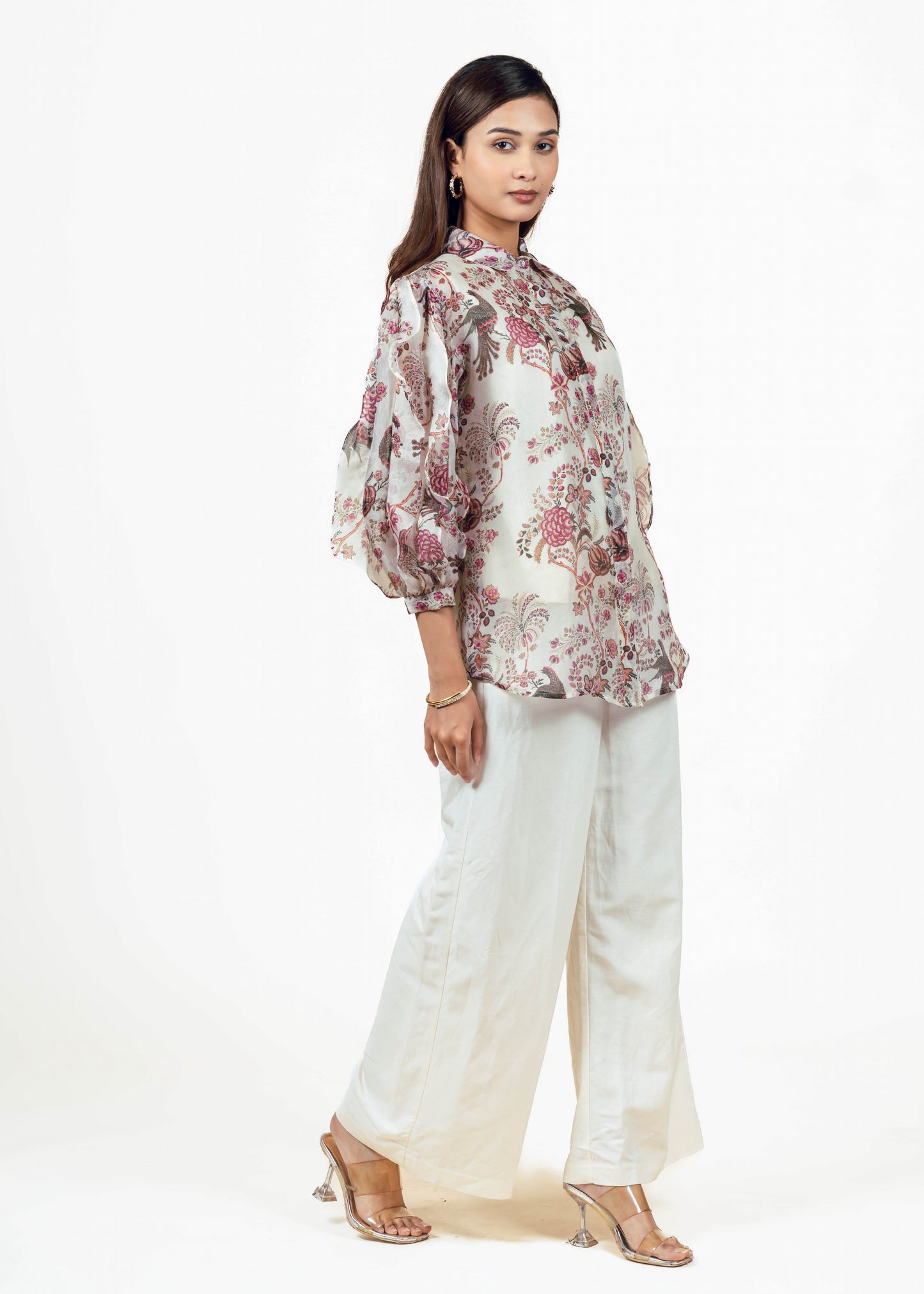 Alka White Organza Top