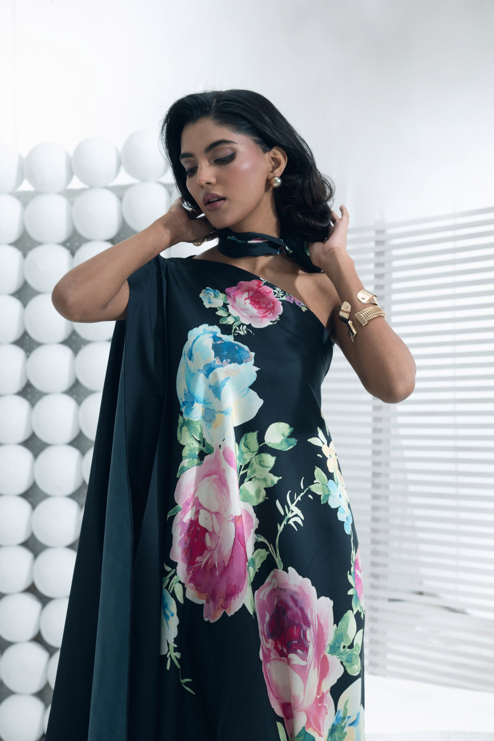 Shyla Black One Shoulder Dress