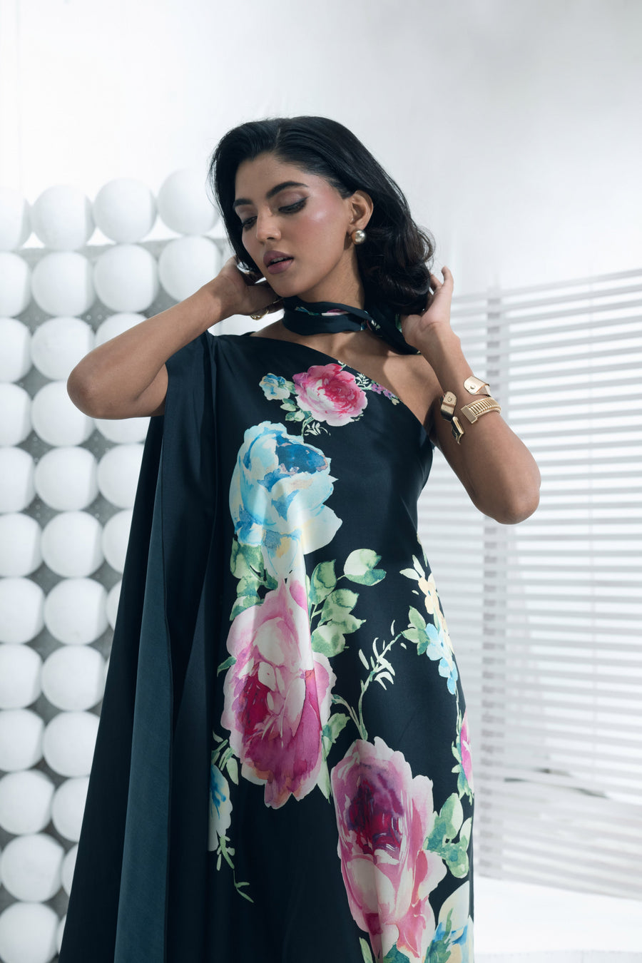 Shyla Black One Shoulder Dress