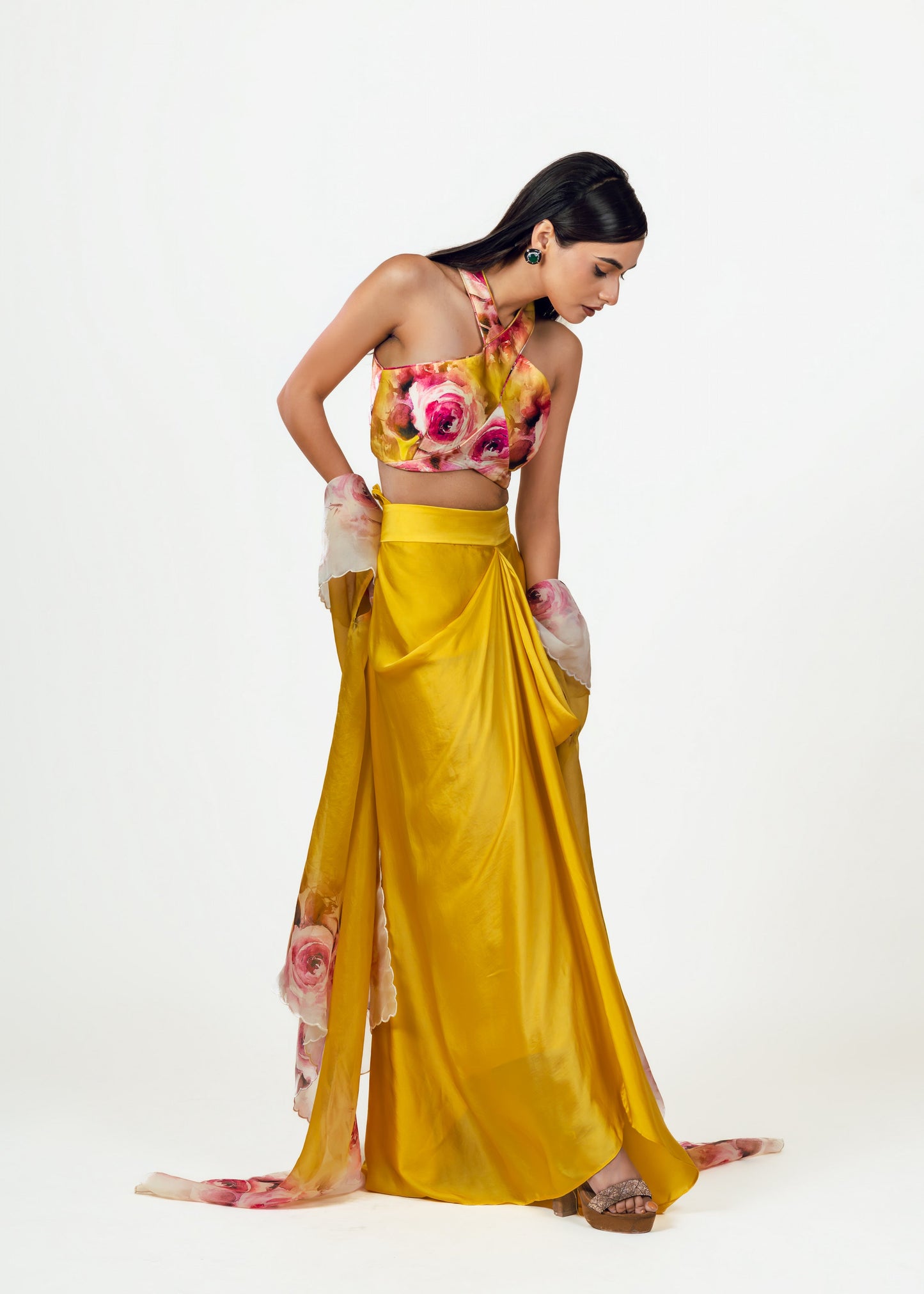 Sonia Canary Yellow Cape Set