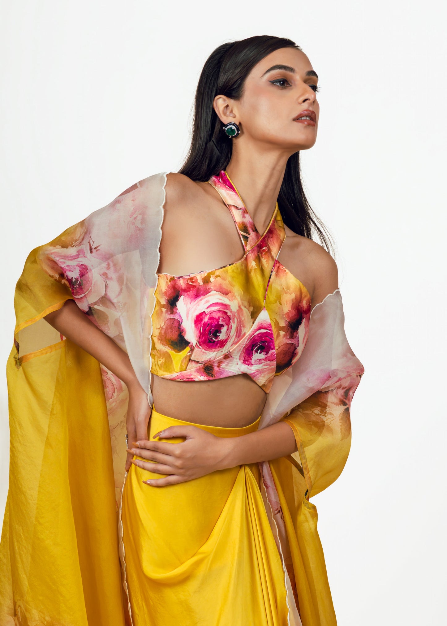 Sonia Canary Yellow Cape Set