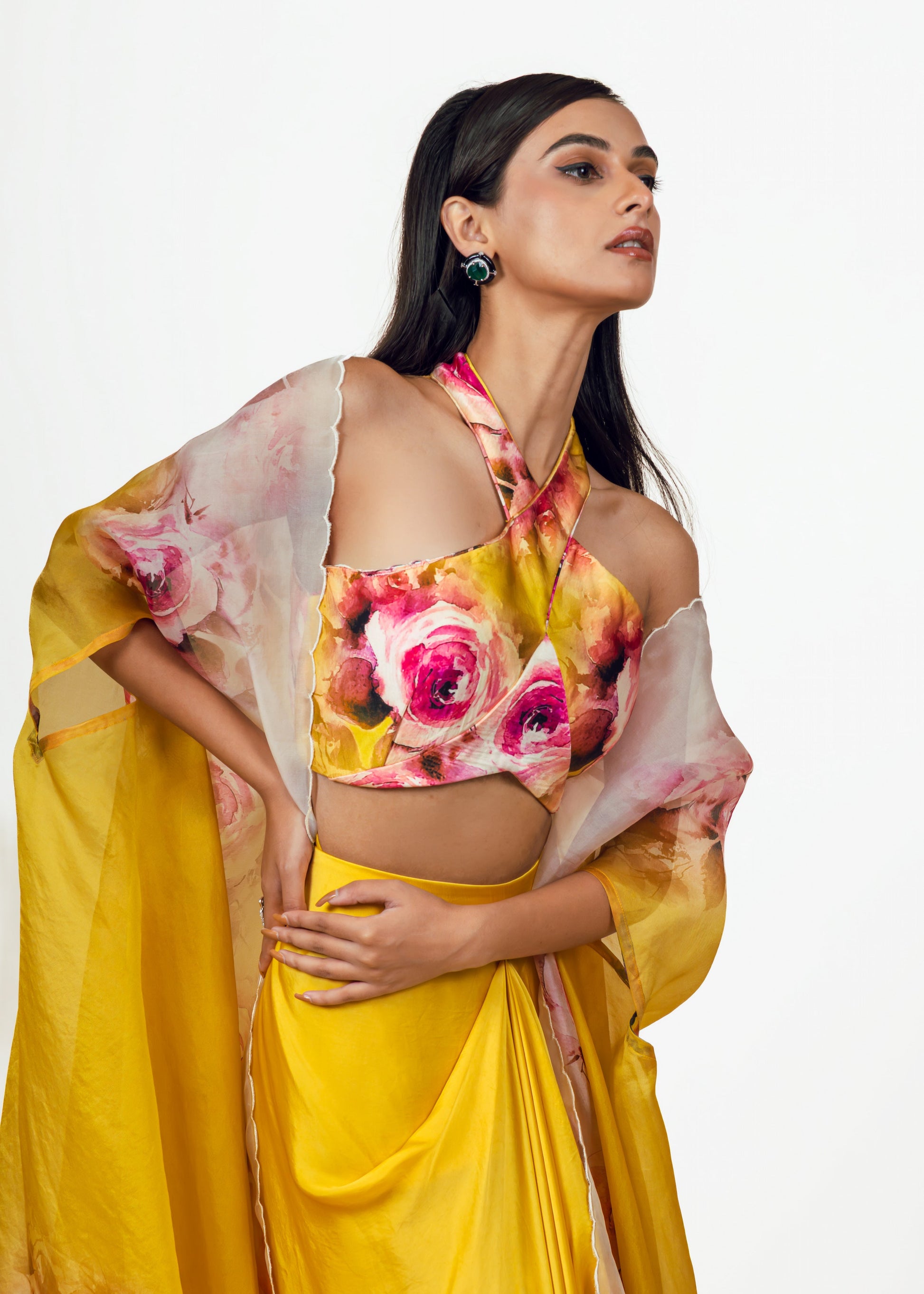 Sonia Canary Yellow Cape Set