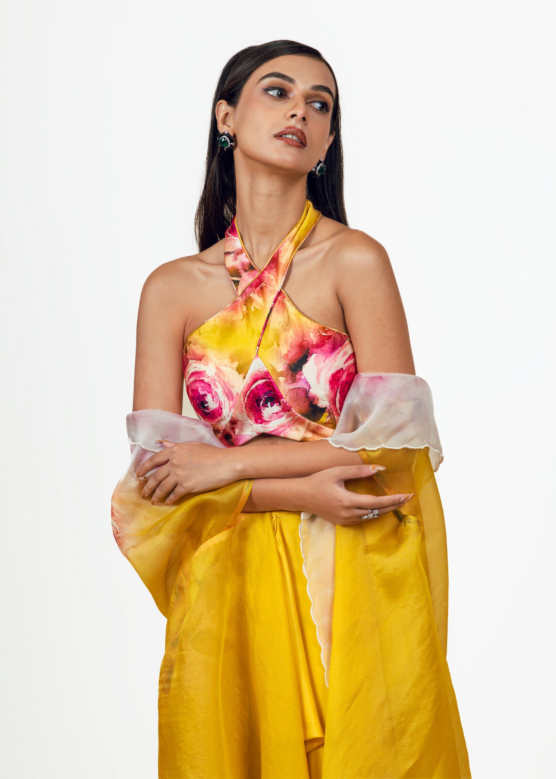 Sonia Canary Yellow Cape Set