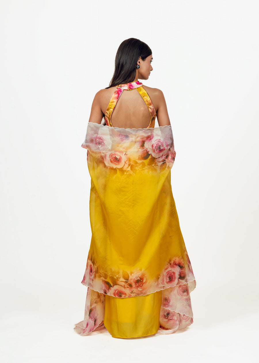 Sonia Canary Yellow Cape Set