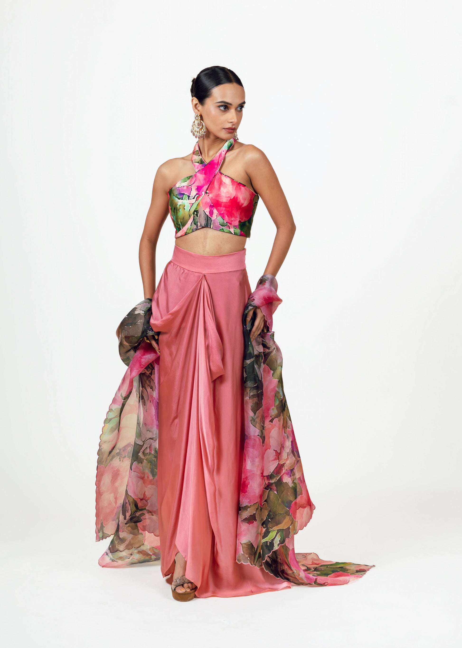 Ruby Fuschia Cape Set