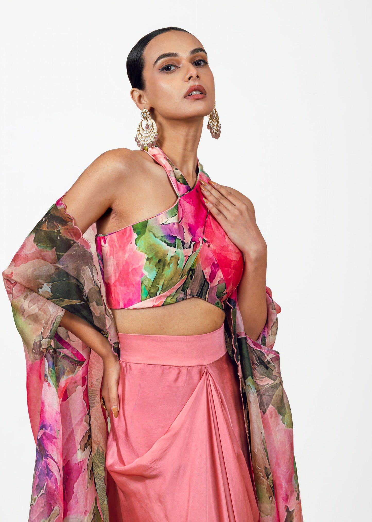 Ruby Fuschia Cape Set