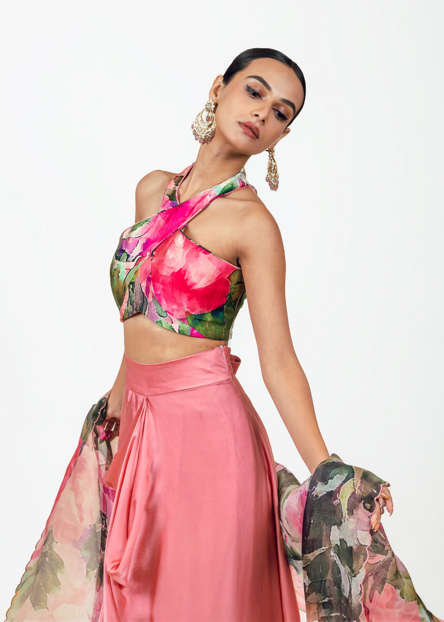 Ruby Fuschia Cape Set