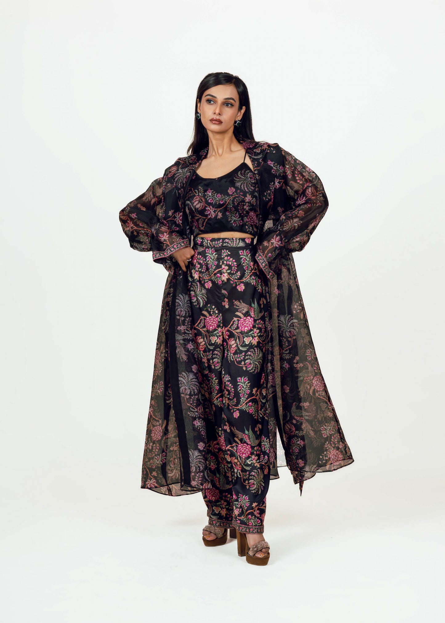 Alka Trench and Pant Set