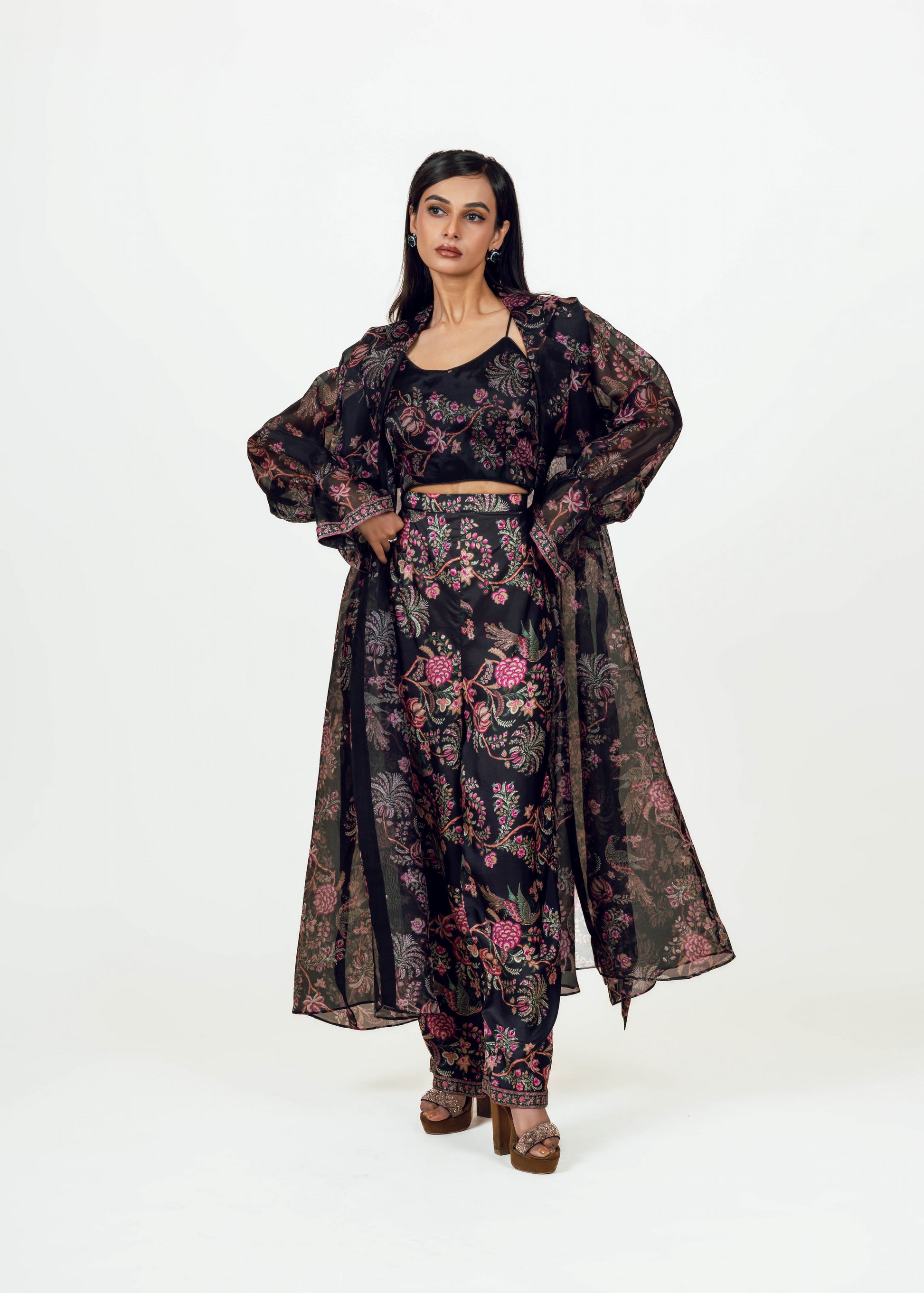 Alka Trench and Pant Set