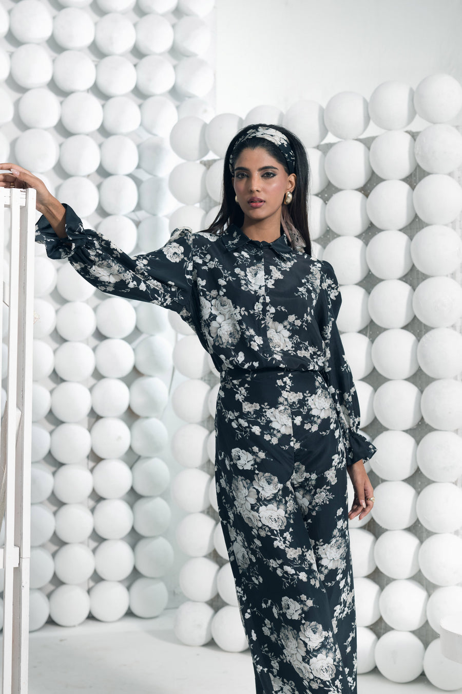 Tara Black Shirt and Palazzo Set
