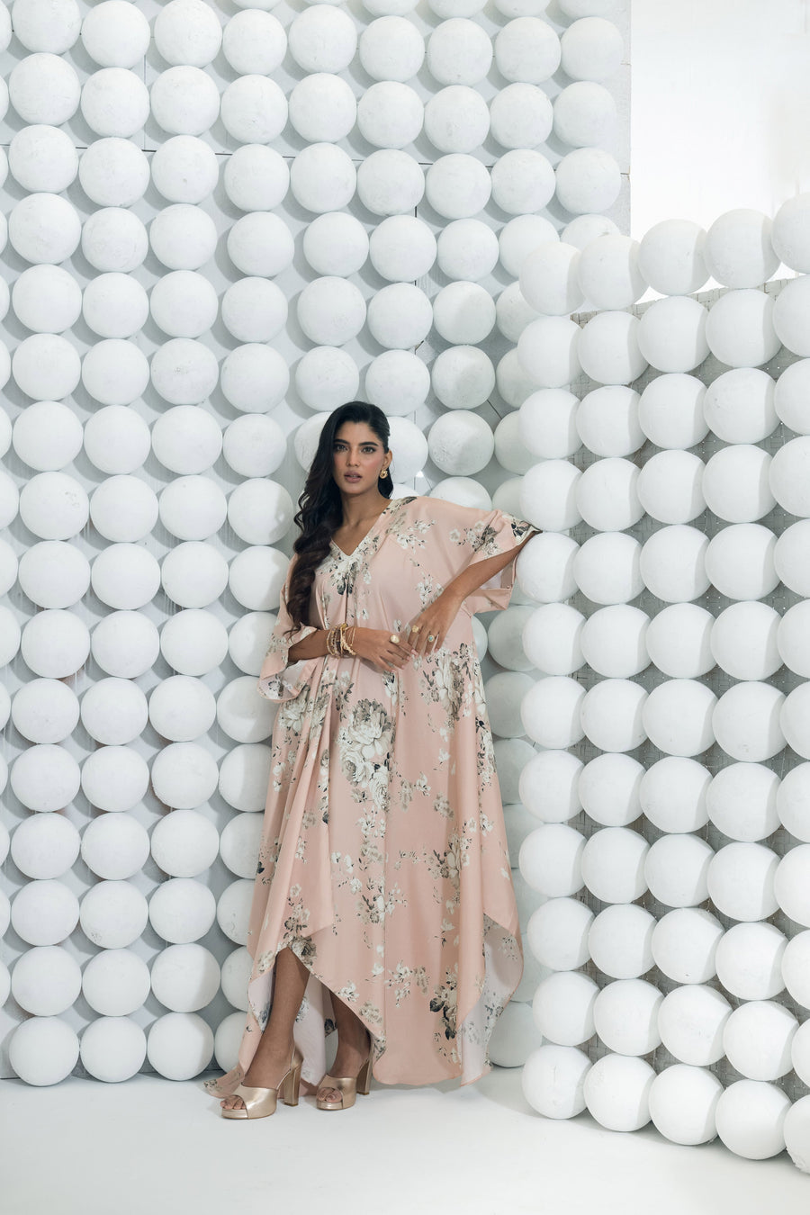 Tara Blossom Pink Asymmetric Midi Dress